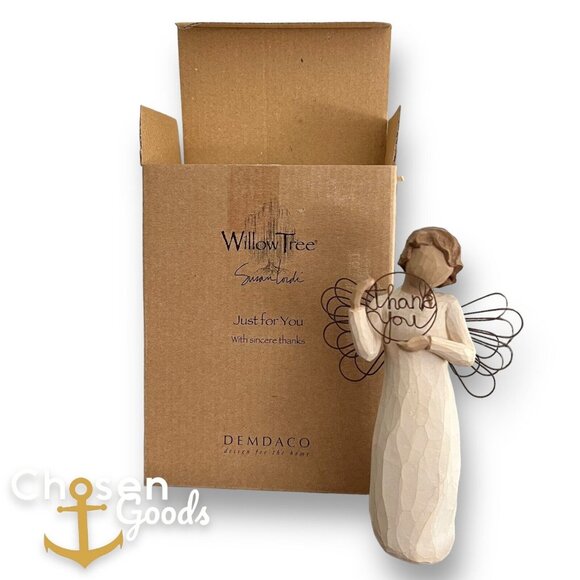 Thank You Angel Willow Tree Figurine With Box “Just For You” Wire Sculpture OB - Picture 2 of 11